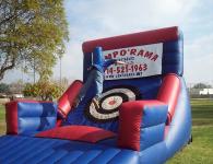 human dart, velcro wall