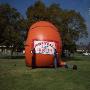side view of basketball toss